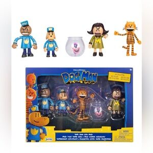 Dog Man 2.5" Inch Figures 5-Pack Multipack from Jakks Pacific's Wave #3